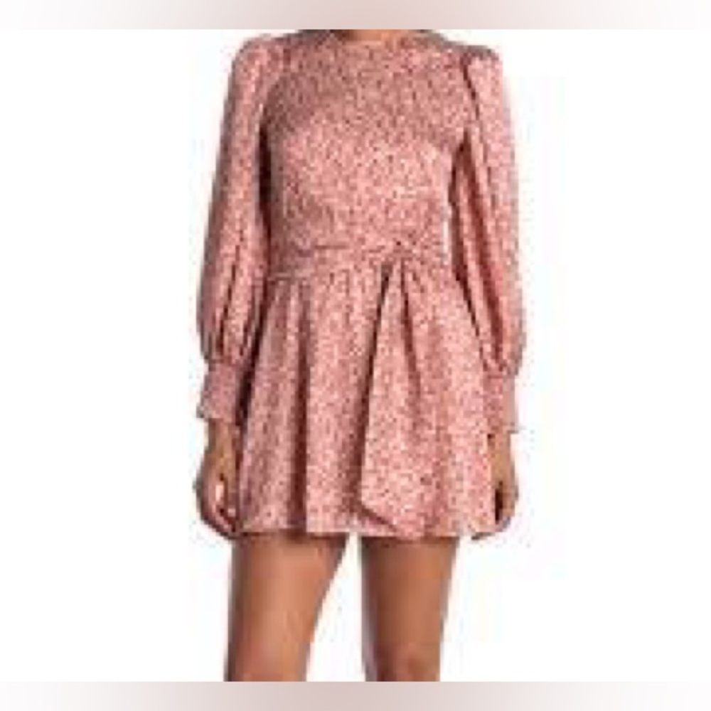 Alice & Olivia Molly Floral Tie Sepia Wrap Dress Work Party Y2K sz 10, NWT $495